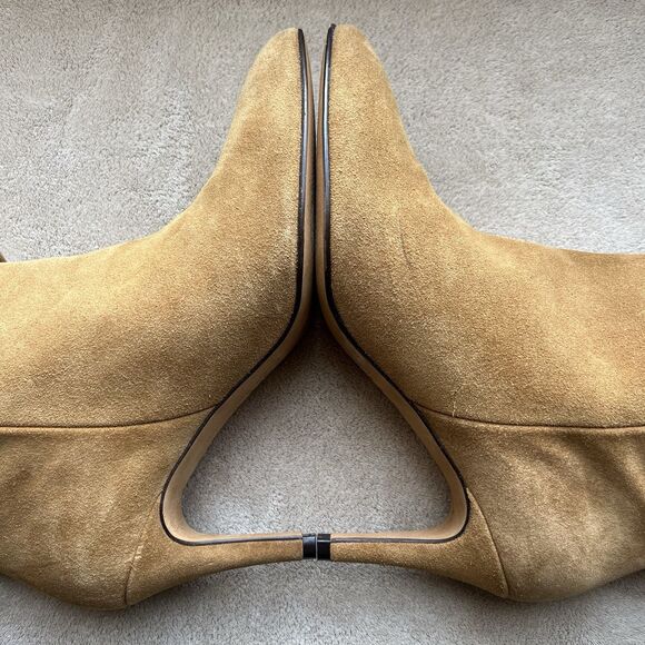 Toral Revolve Golden Tan Brown Heeled Boots Women EU 39 US 8.5 Slouchy Chic - Picture 4 of 16